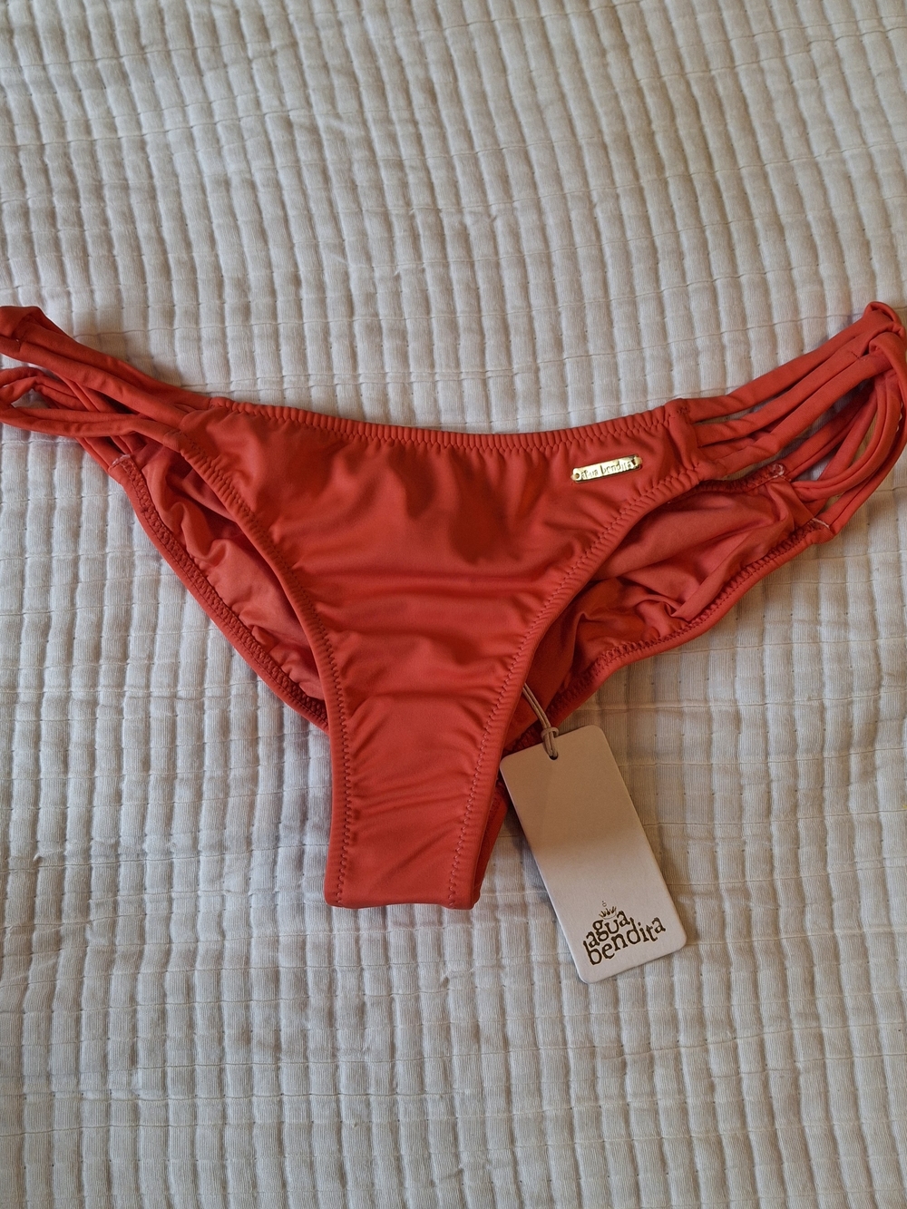 NWT Agua Bendita Red Bikini Bottom - Low Rise Hipster